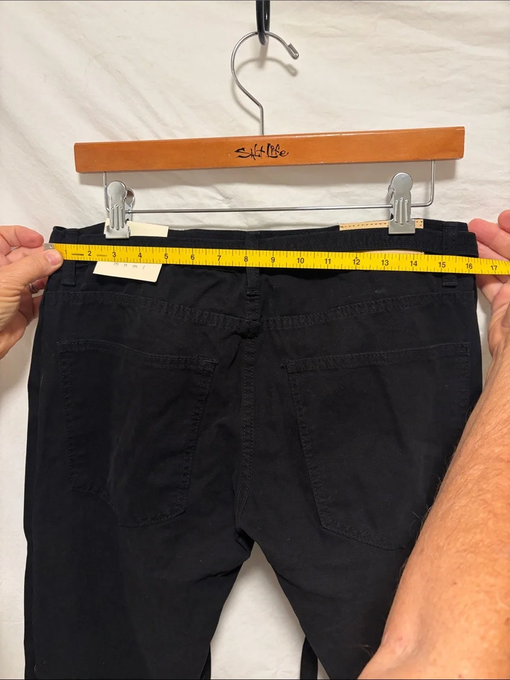 NWT - MNML Black Snap-Detail western Pants size 31 waist
